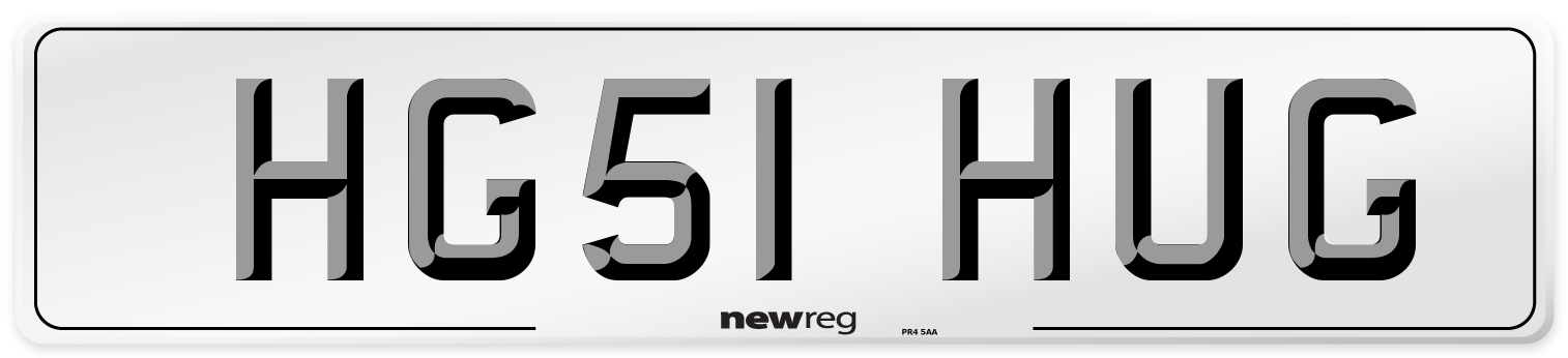 HG51 HUG Number Plate from New Reg